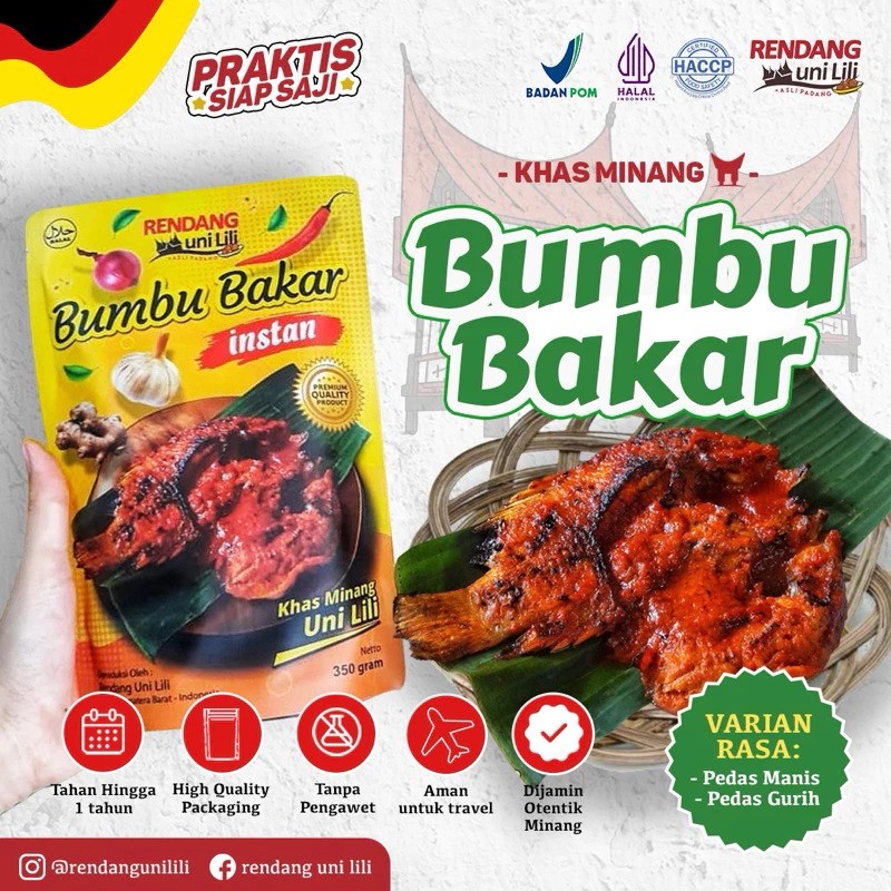 Rendang Uni Lili Rendang Uni Lili Bumbu Bakar Instan 