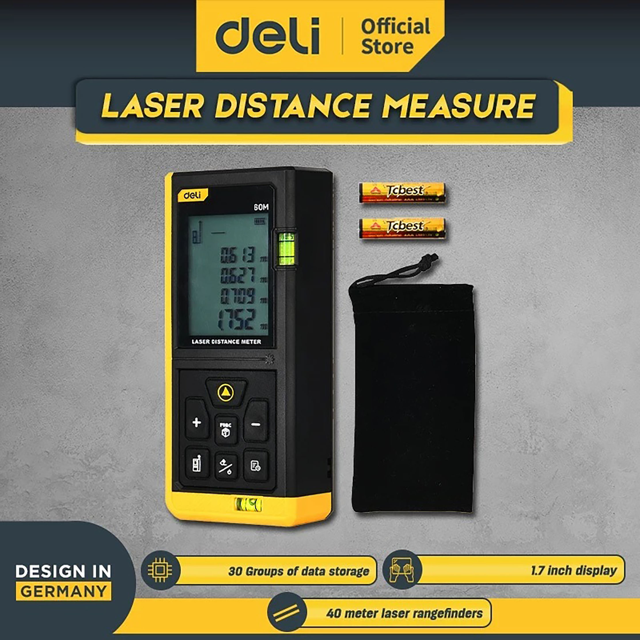 Deli Group Deli Meteran Laser Digital EDL41XX