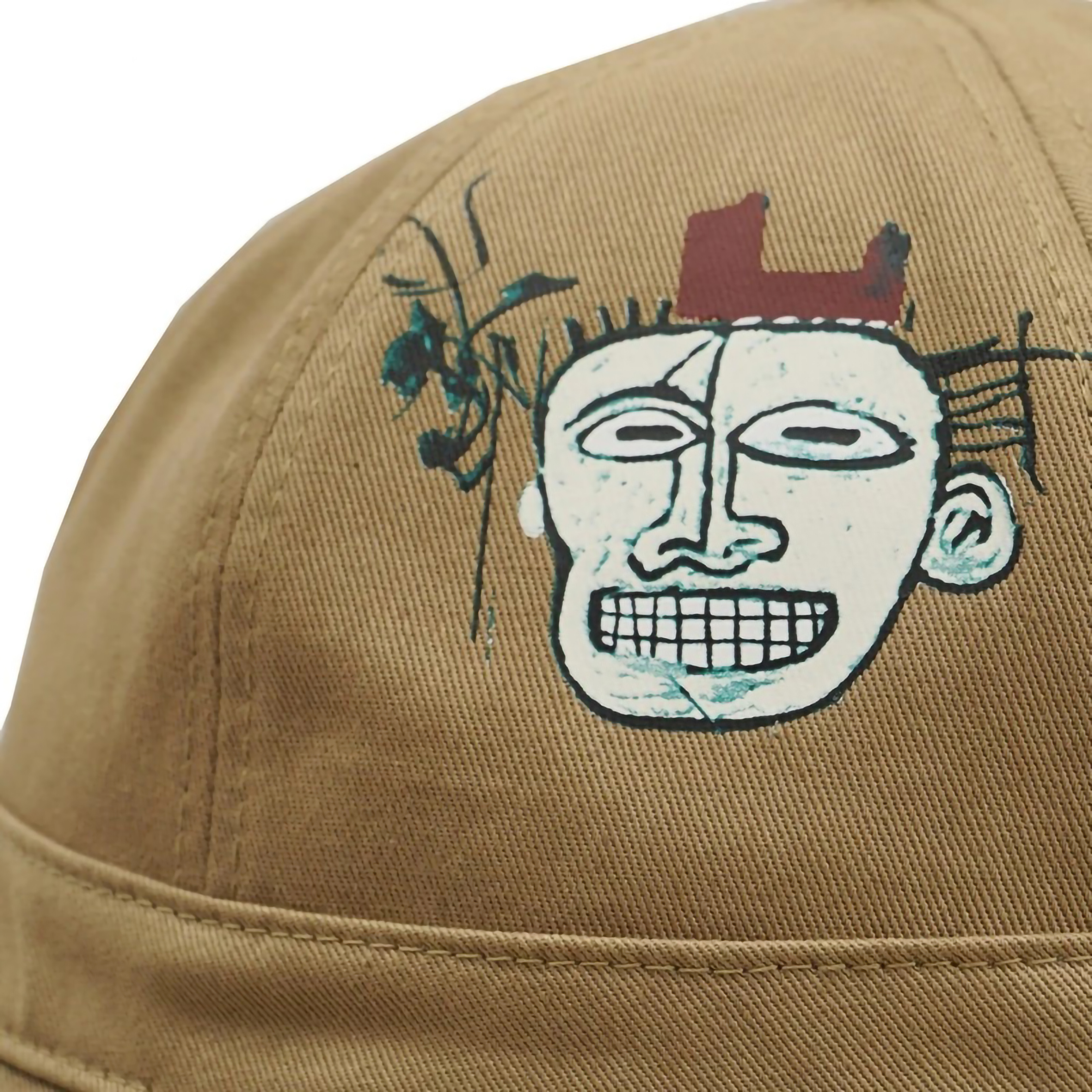 Bi-ensi Fesyenindo 3Second x BASQUIAT Topi Bucket Hat Math Cream 030823