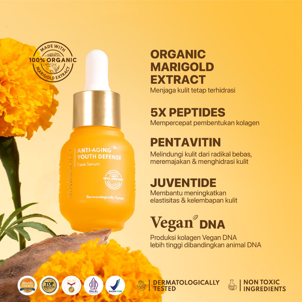 Penta Natural Kosmetindo N'PURE Marigold Anti-Aging Youth Defense Face Serum