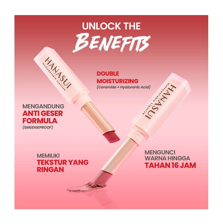 Eka Jaya Internasional Hanasui Mattedorable Lipstick 101 Superstar