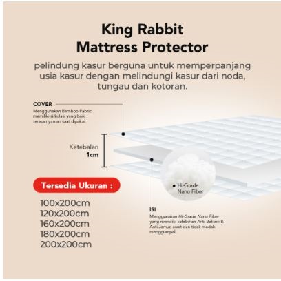 Sandang Indah Anugerah King Rabbit Mattress Protector