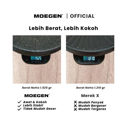 Wenzhou MOGEN Electric MOEGEN Bulgogi Pan 32 cm dengan Tutup Kaca dan Kompor