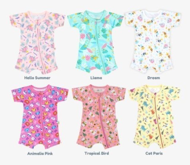 Bonbinzoo Romper Resleting Anak Bayi Perempuan