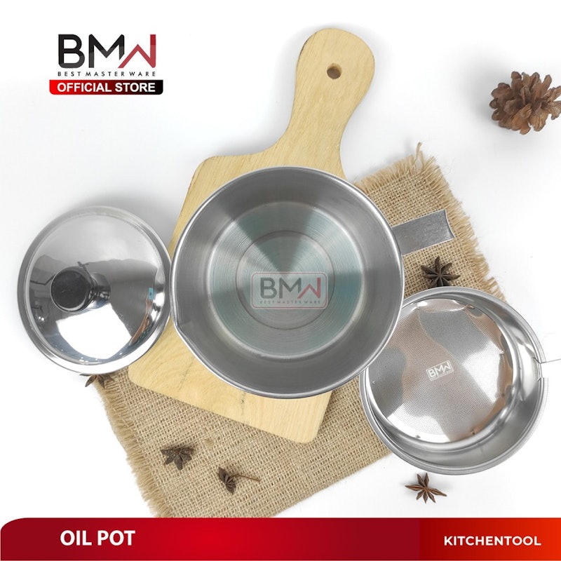 BMW Kitchen Ware Oil Pot Stainless Steel 2