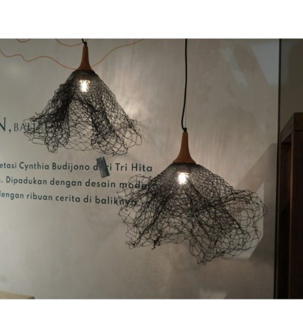 Kain Wireblack Lampu Gantung Hias Minimalis