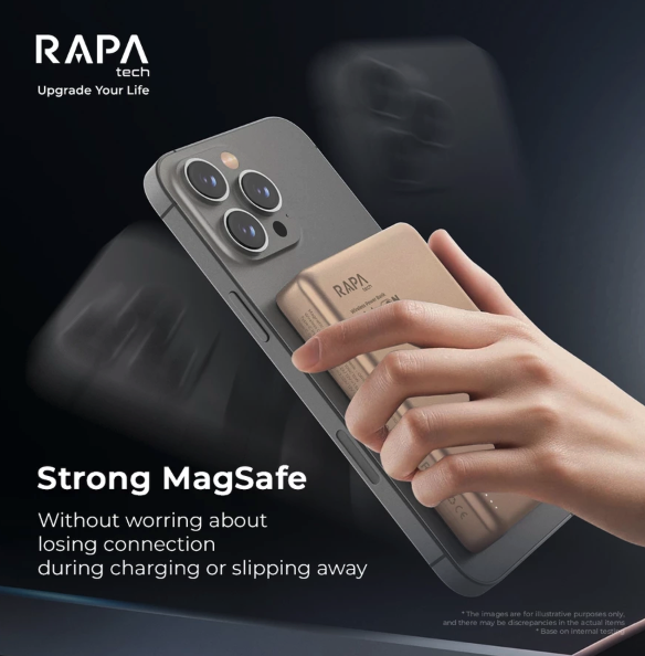 Satu Bisnis Indonesia RAPAtech Origin On Powerbank Ultra Slim Wireless 15W + PD20W PB3031