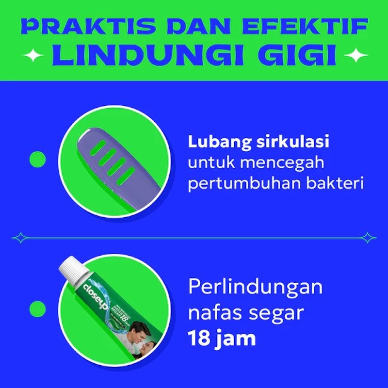 Closeup Sikat Gigi Lipat Travel