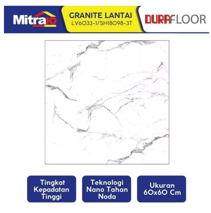 Etex Durafloor Granite Lantai Glazed 60x60 Cm LV6033-1/SH18098-3T 