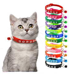 Cartoon Footprint Cat Collar