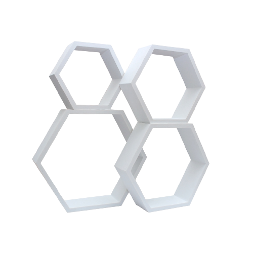 Rak Dinding Hexagonal Set 3