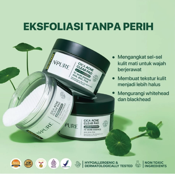 Penta Natural Kosmetindo N'PURE Cica Acne Clear Pad