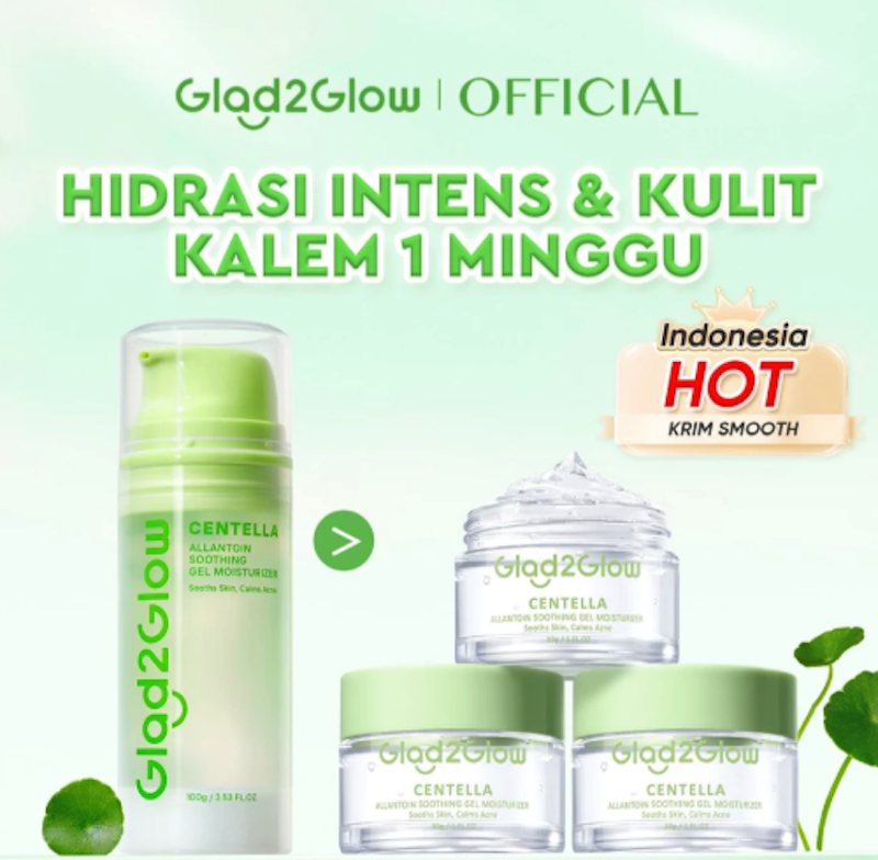 Glad2Glow Centella Allantoin Soothing Gel Moisturizer 5