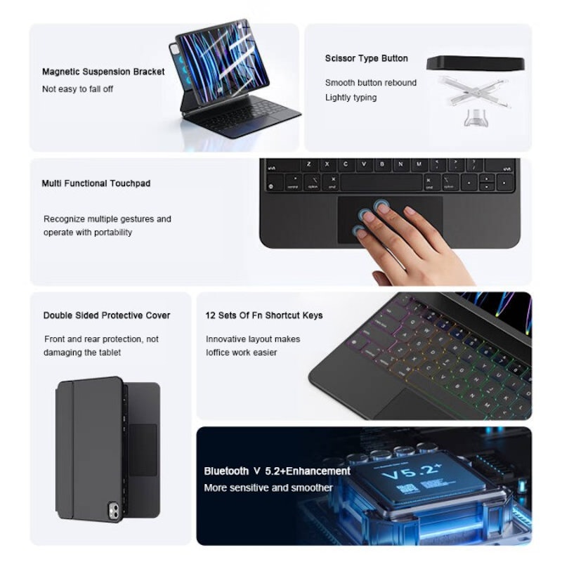 BESTOOL for Magic Keyboard Case For iPad Pro 11 2
