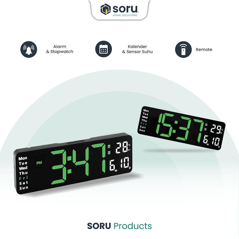 SORU Smart Alarm LED Digital Clock 5