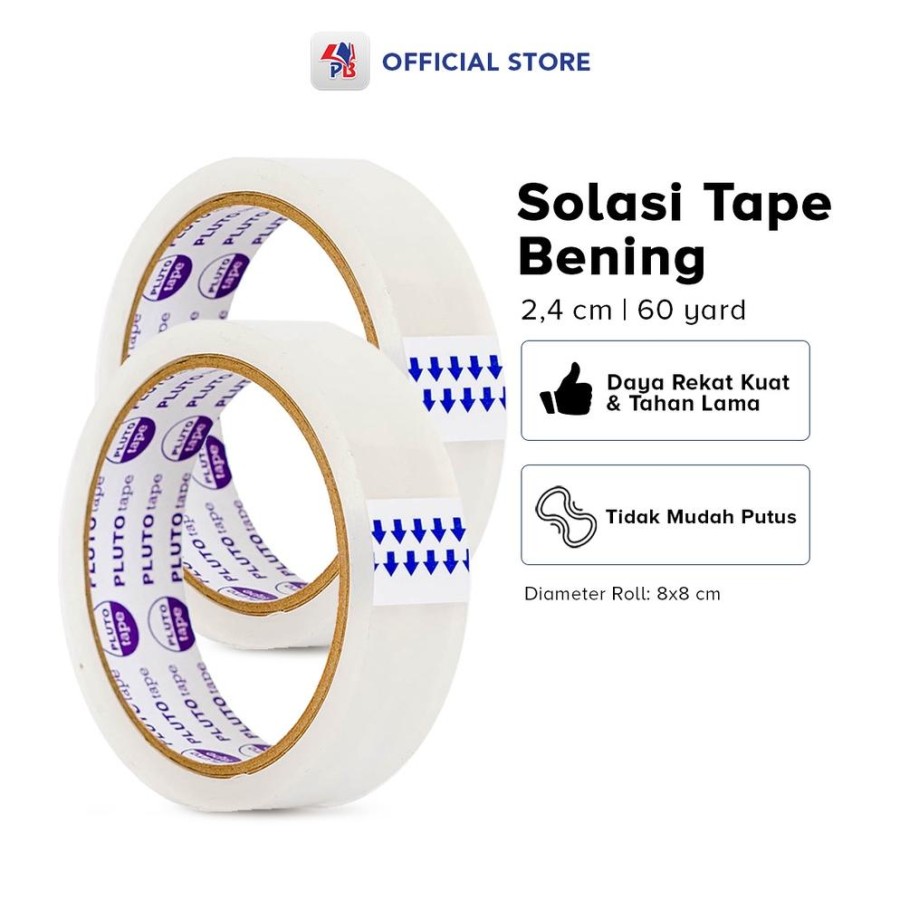  Pluto Selotape Bening 24 mm x 60 yard