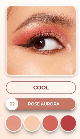 Paragon Technology and Innovation Wardah Colorfit Quad Eye Palette 02 Rosé Aurora
