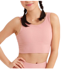 HAPPYFIT Basic Two Ways Pleated Sports Bra