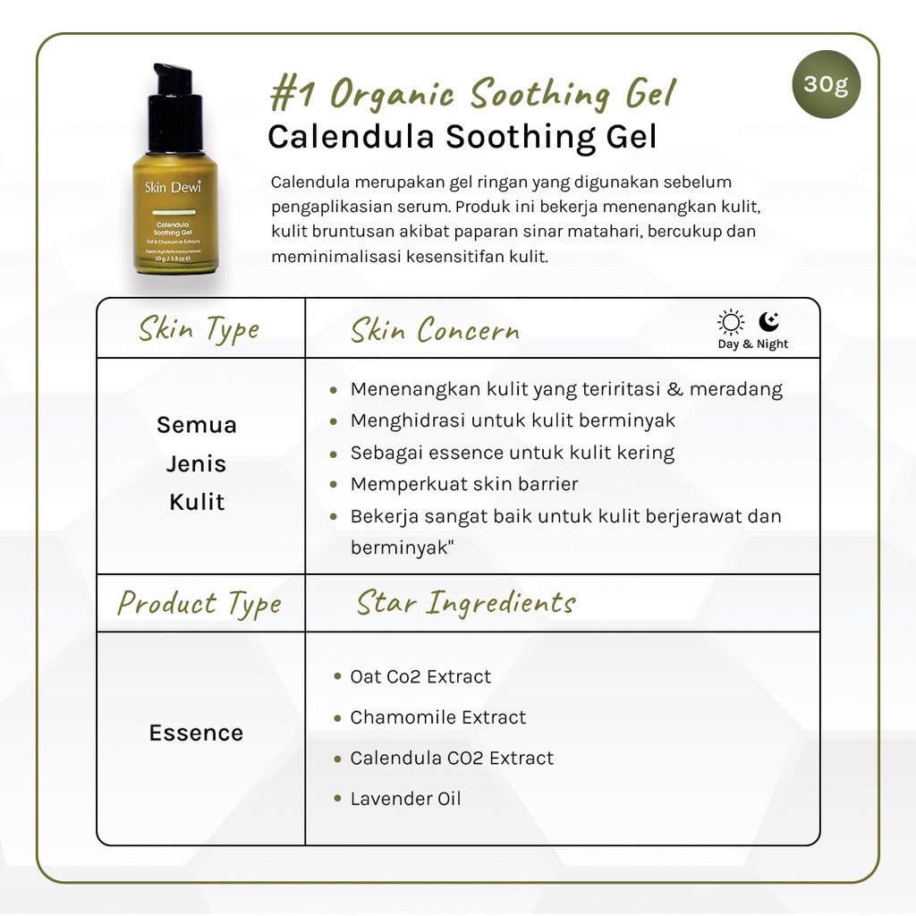 Saridewi Natural Kosmetik Skin Dewi Calendula Soothing Gel