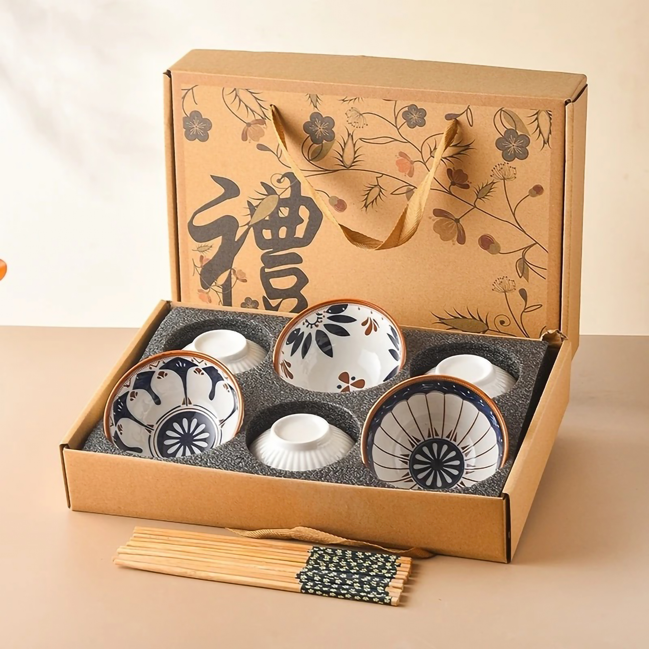  Earise Japanese Ceramic Bowl Set 6 pcs