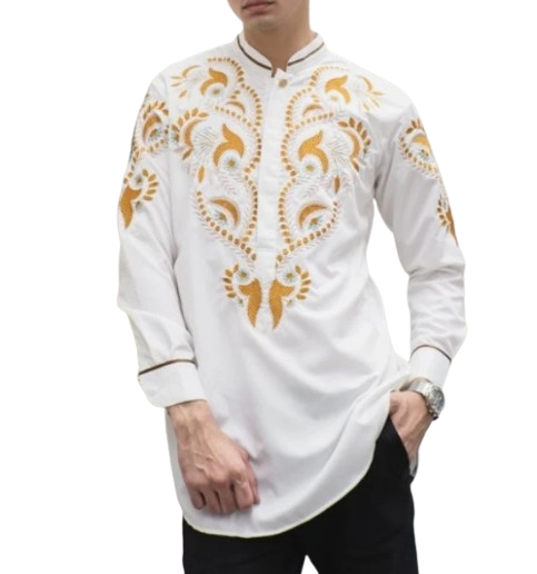 NUC.ID Kurta Bordir Jamal 02 Broken White