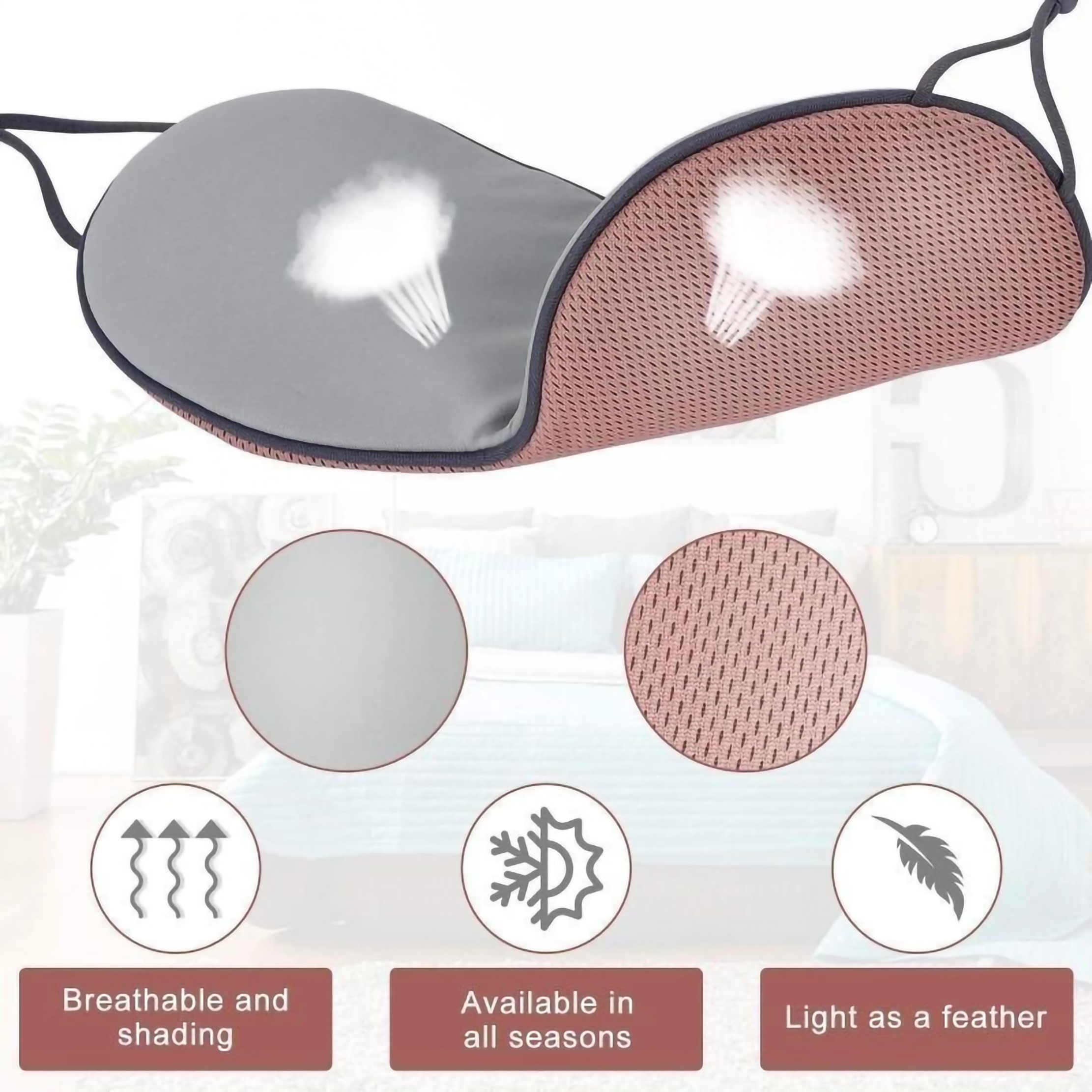  Momoda Ice Silk Penutup Mata Tidur 2 Sisi  