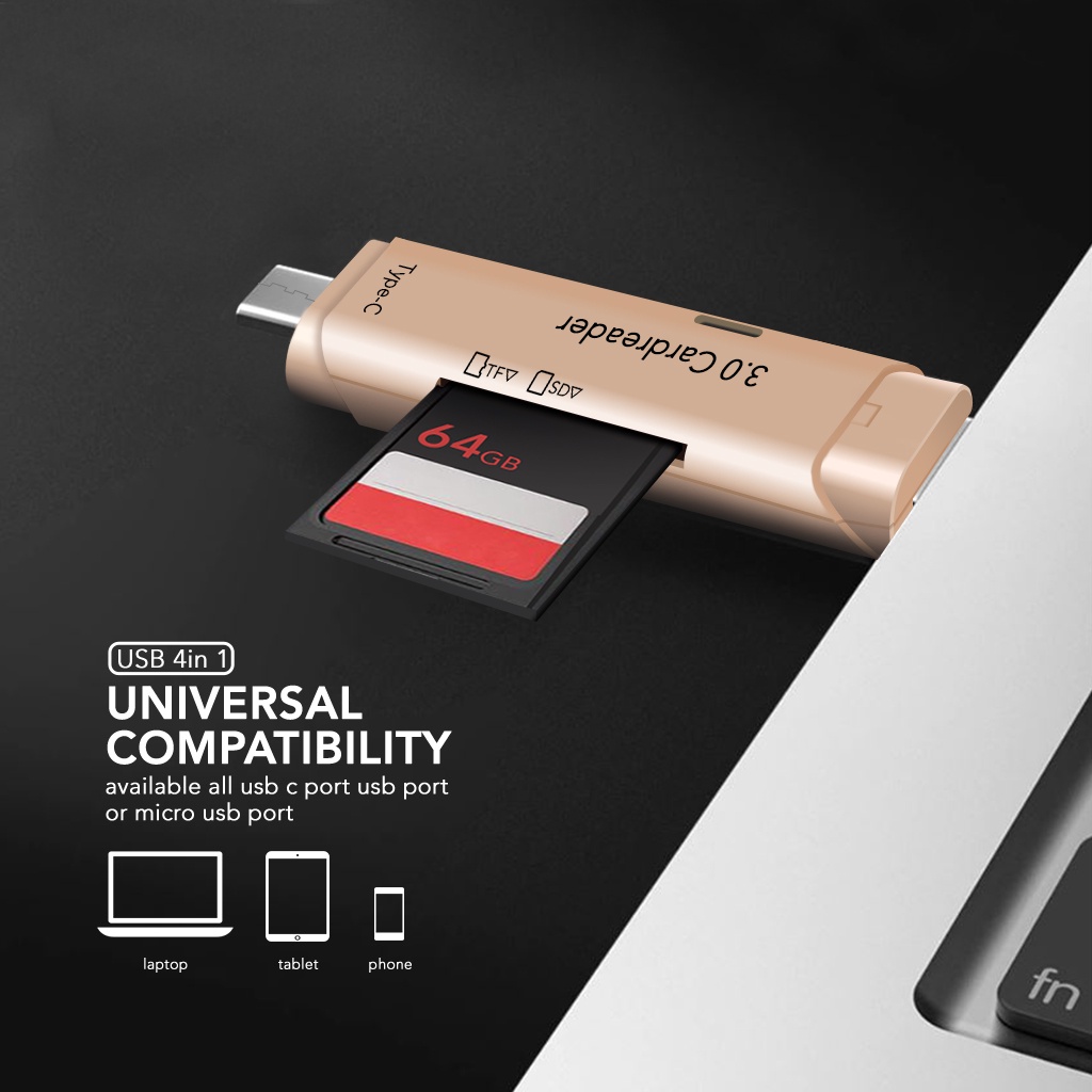  AMINO Card Reader 4 in 1 USB 3.0 Type C