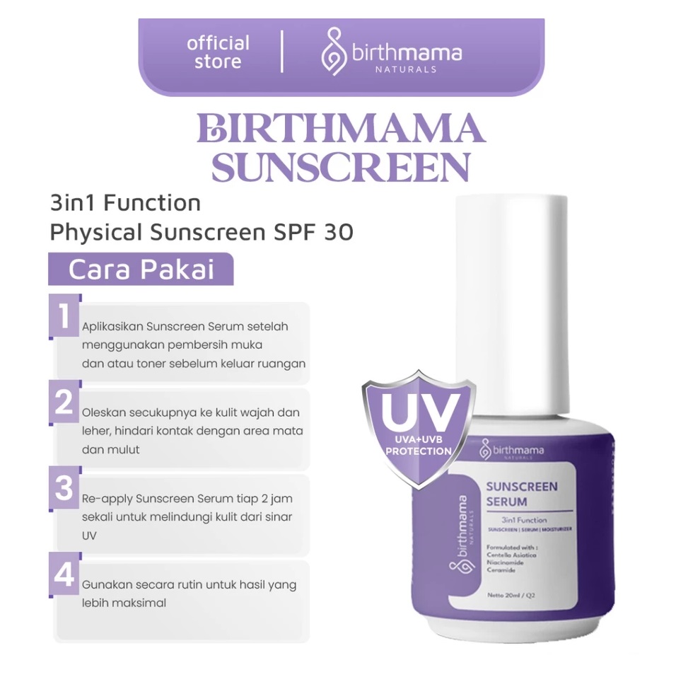Birthmama Naturals Birthmama Naturals Sunscreen Serum 3in1 