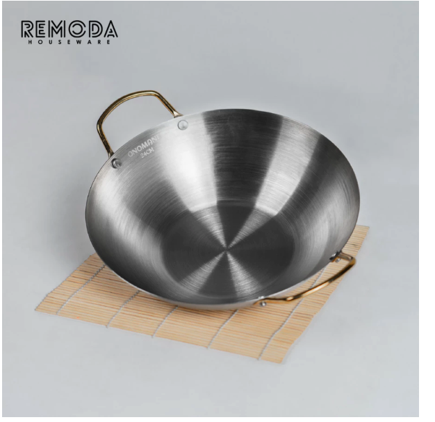 Remoda Houseware Onomane Wajan Penggorengan Kuali 32cm Stainless Steel 