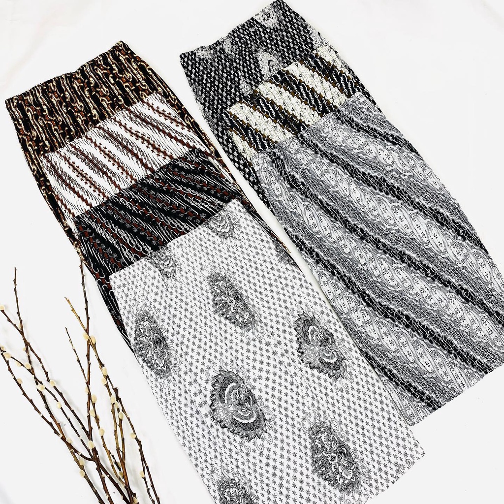 Rok Plisket Batik Pendek