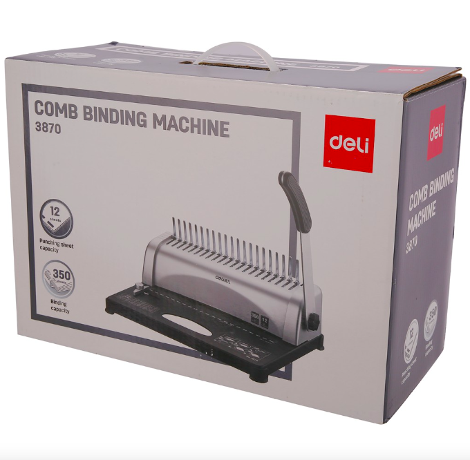 Deli Mesin Jilid Spiral Plastik E3870 