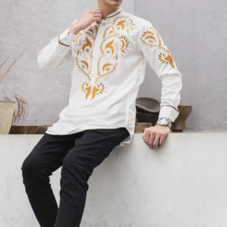  NUC.ID Kurta Bordir Jamal 02 Broken White