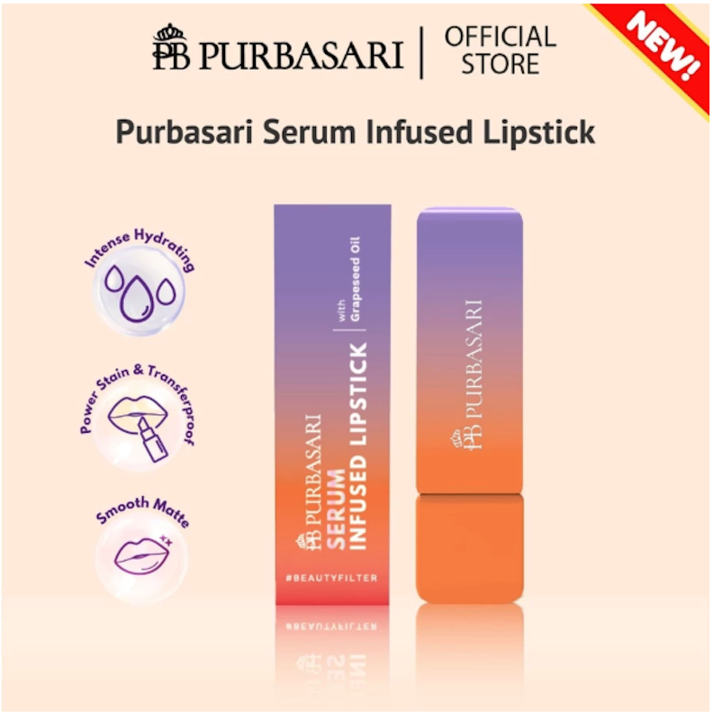 Purbasari Serum Infused Lipstick 05 Gorgeous