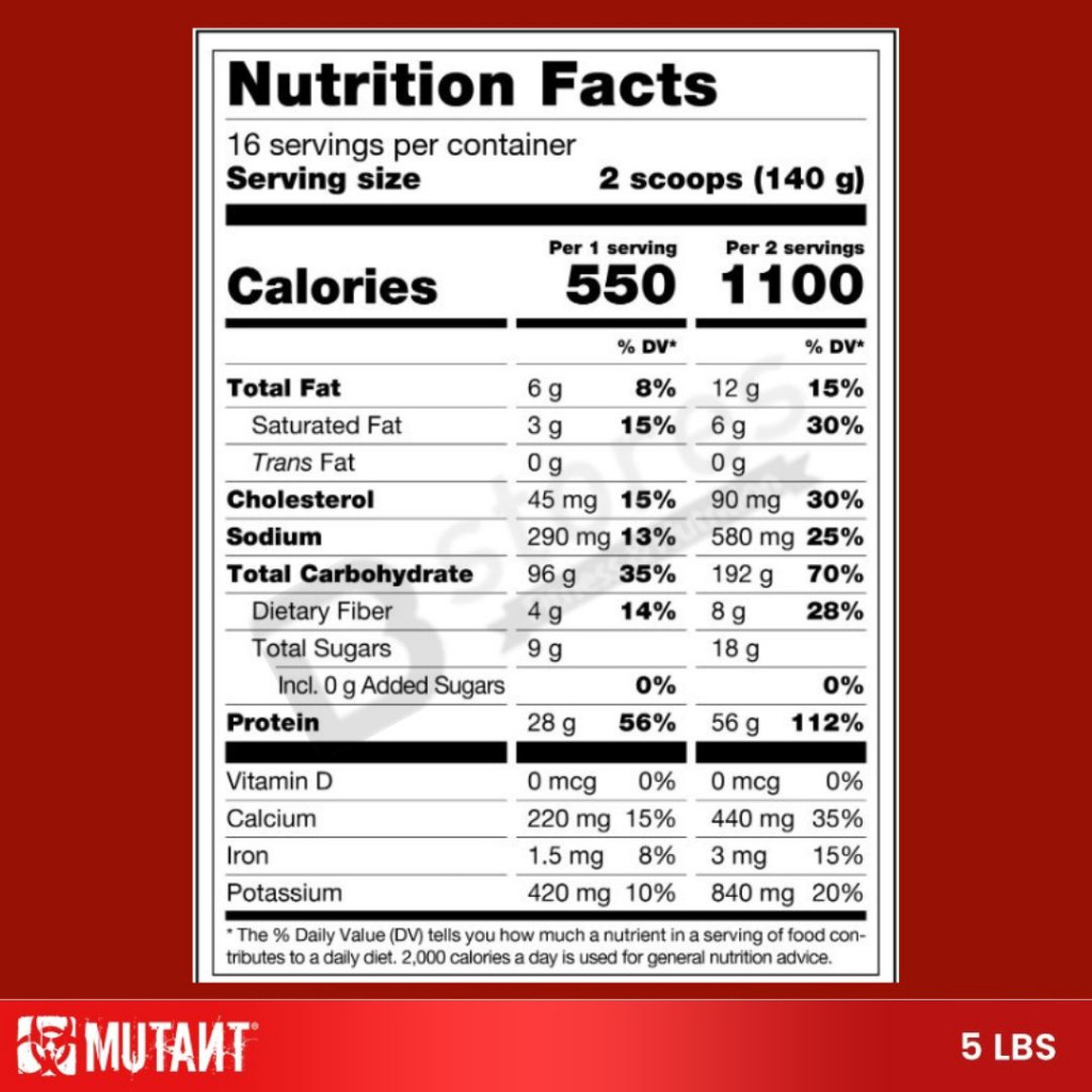 Fit Foods Mutant Mass Gainer Strawberry Banana