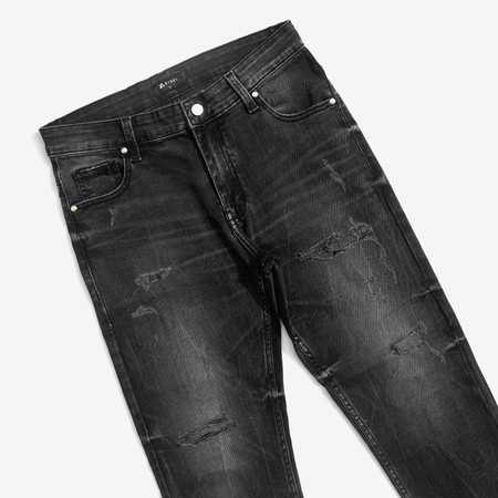  Eisee Slim x Comfort Fit Ripped Denim: Smoky Ash Grey