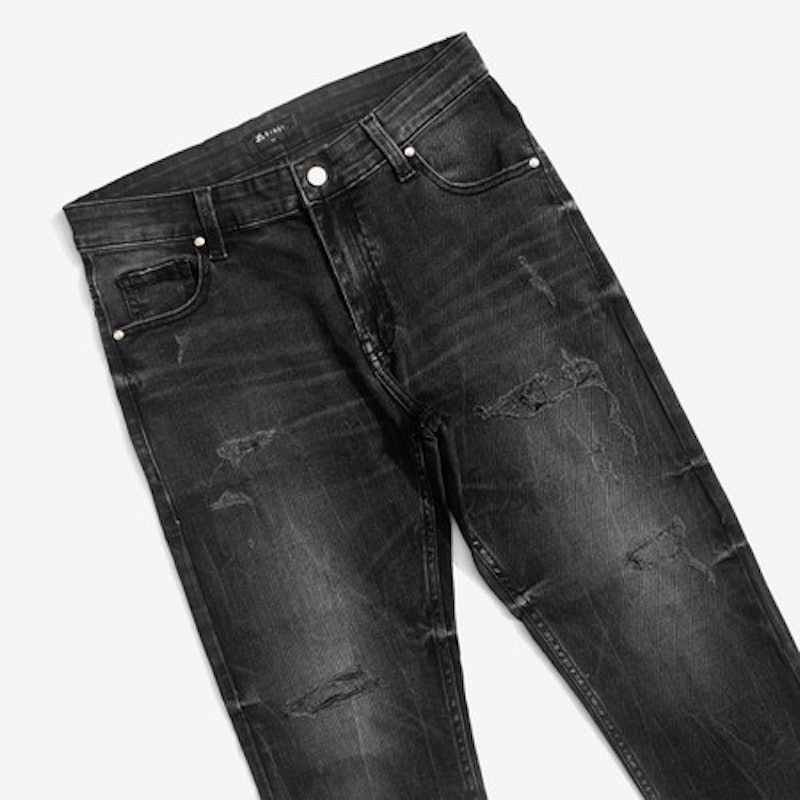 Eisee Slim x Comfort Fit Ripped Denim: Smoky Ash Grey 2