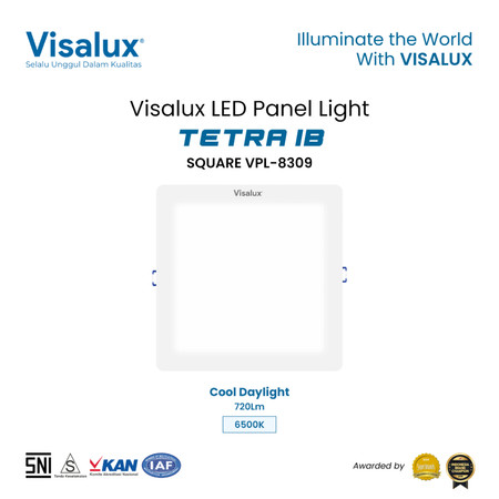 Visalux Elektrindo Visalux Tetra LED Panel Light Daylight Square