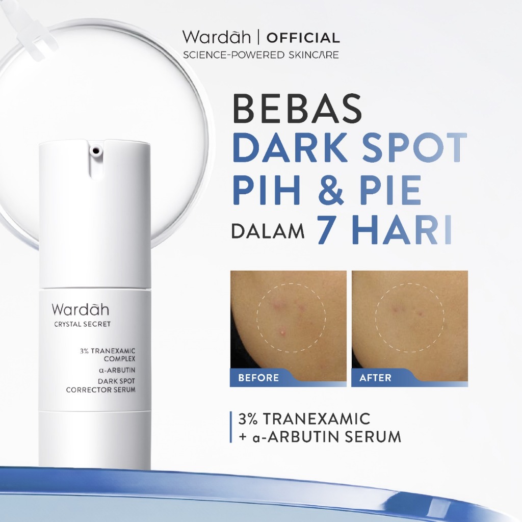Paragon Technology and Innovation Wardah Crystal Secret 3% Tranexamic Complex + Alpha Arbutin Dark Spot Corrector Serum