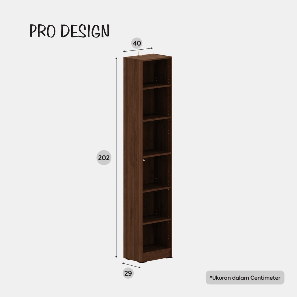Pro Design Aquila Rak Buku Pintu Kaca