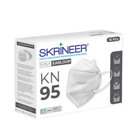 SKRINEER® KN95 5Ply Disposable Surgical Face Mask Earloop