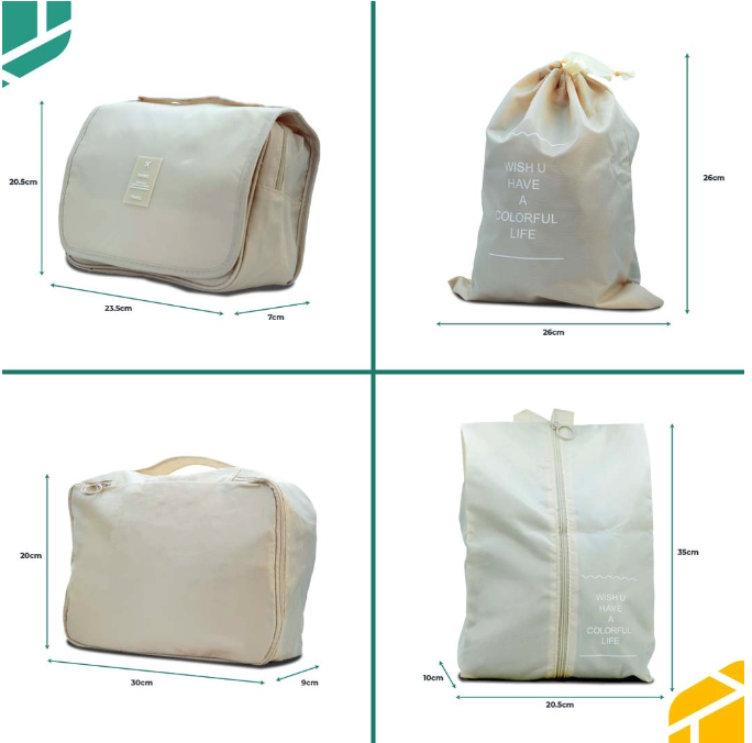 SORU Indonesia Soru Tas Travel Organizer Set 8 in 1