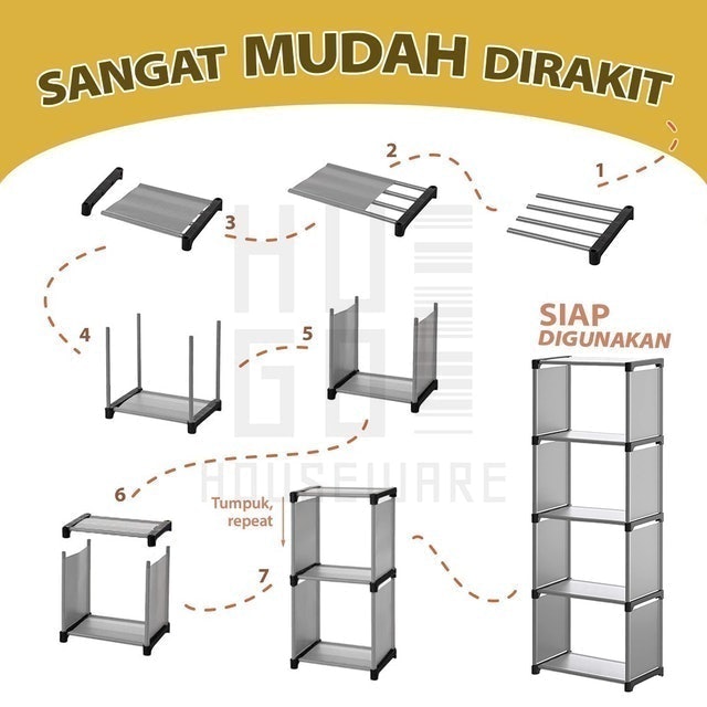 HUGO Houseware  Rak Buku Serbaguna