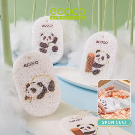 ECOCO Panda Dishwashing Cotton 2