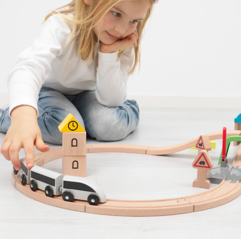 LILLABO Kereta dengan Rel, Set Isi 45 4