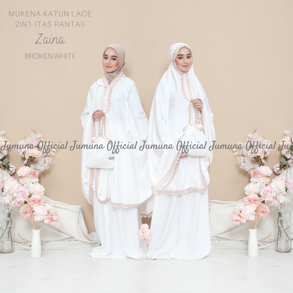 Jumuna Mukena Katun Dewasa 2in1 Zaina 5