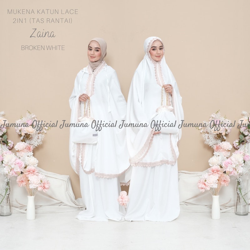 Jumuna Mukena Katun Dewasa 2in1 Zaina 5