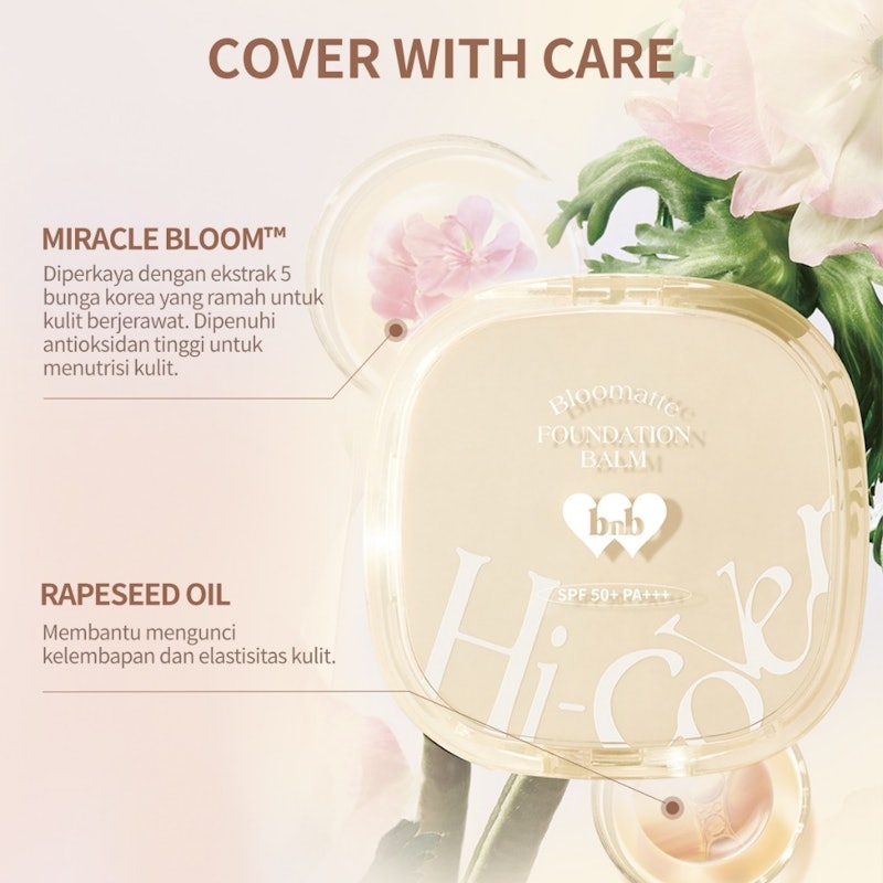Bloomatte Hi-cover Foundation Balm SPF 50+ PA+++ TN1 Caramel 4