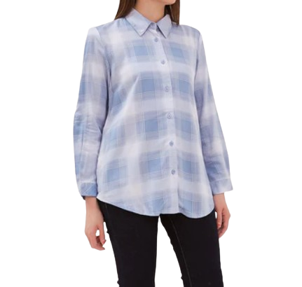 DUST Kemeja Andari Kotak Biru Comfease