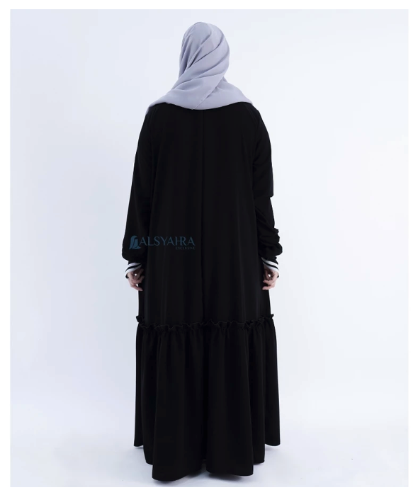 Alsyahra Umar Indonesia Alsyahra Exclusive Abaya Gamis Syari Jamila Jetblack