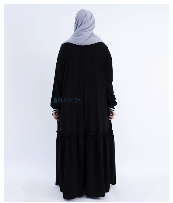 Alsyahra Exclusive Abaya Gamis Syari Jamila Jetblack 5